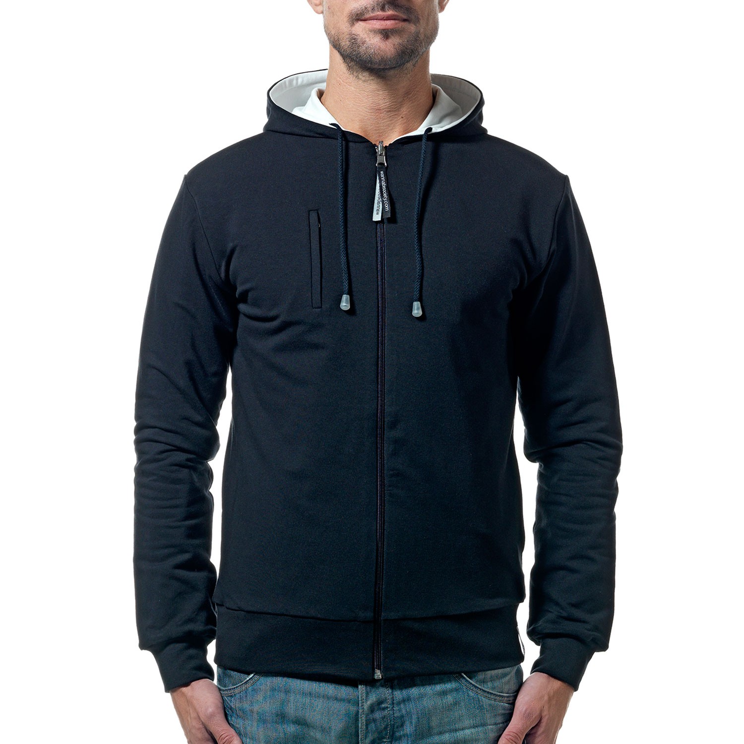 Man's black&white hoodie