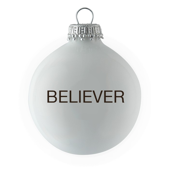 Christmas ornaments-White-BELIEVER
