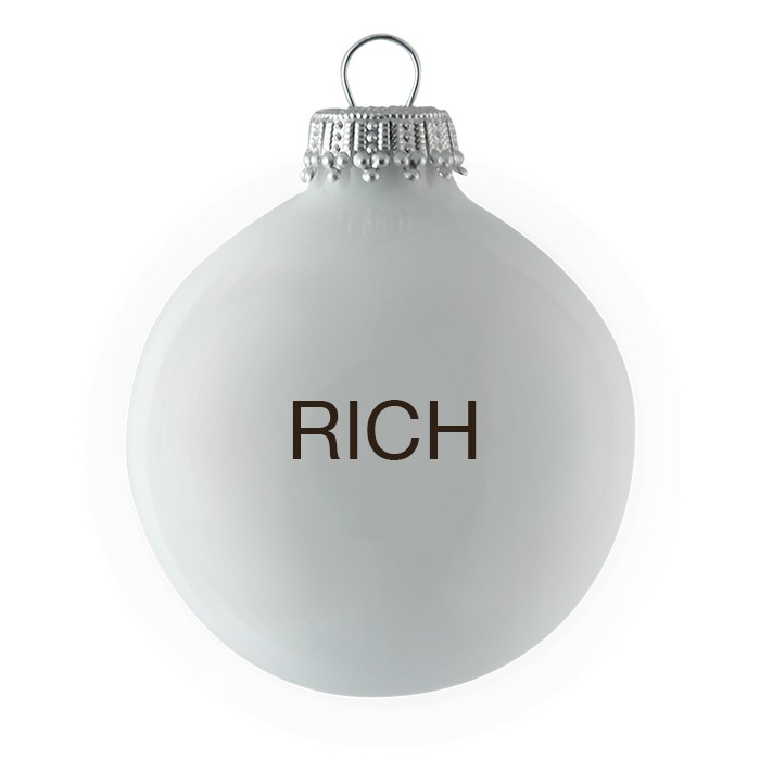 Christmas ornaments-White-RICH